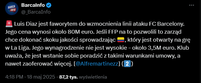 To ma być nowy SKRZYDŁOWY Barcelony! 80 MLN EURO NA STOLE!